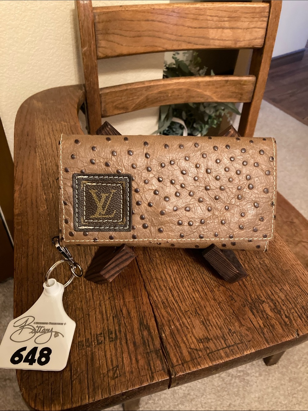 Holy Cow Couture Exclusive Collection Bandit LV Wallet with Dust Bag NWOT